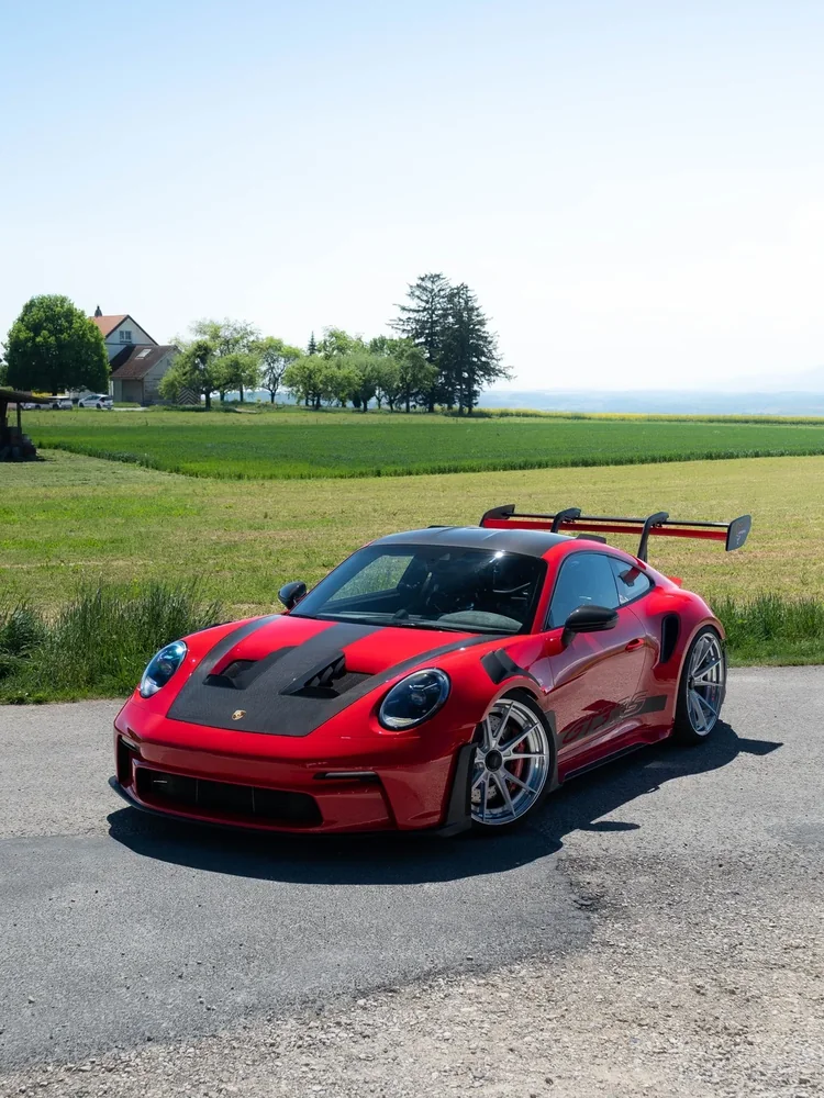 Porsche GT3 RS (rouge, capot carbone), full ppf couleur : photo 1 sur 7